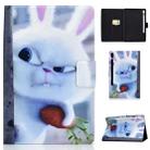 For Galaxy Tab S6 T860 Horizontal Painted Flat Leather Case with Sleep Function & Pen Cover & Card Slot & Holder(White Rabbit) - 1