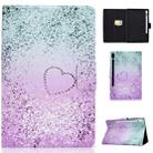 For Galaxy Tab S6 T860 Horizontal Painted Flat Leather Case with Sleep Function & Pen Cover & Card Slot & Holder(Love Quicksand) - 1