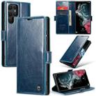 For Samsung Galaxy S22 Ultra 5G CaseMe 003 Crazy Horse Texture Leather Phone Case(Blue) - 1