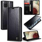For Samsung Galaxy A12 CaseMe 003 Crazy Horse Texture Leather Phone Case(Black) - 1