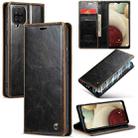 For Samsung Galaxy A12 CaseMe 003 Crazy Horse Texture Leather Phone Case(Coffee) - 1