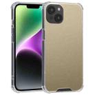 For iPhone 14 Electroplated Mirror Acrylic Four Drop TPU Phone Case(Gold) - 1