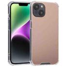 For iPhone 14 Electroplated Mirror Acrylic Four Drop TPU Phone Case(Rose Gold) - 1