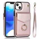 For iPhone 14 Anti-theft RFID Card Slot Phone Case(Rose Gold) - 1