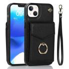 For iPhone 14 Plus Anti-theft RFID Card Slot Phone Case(Black) - 1