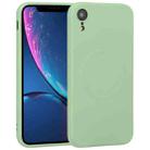 For iPhone XR Liquid Silicone Full Coverage Shockproof Magsafe Phone Case(Green) - 1
