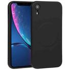 For iPhone XR Liquid Silicone Full Coverage Shockproof Magsafe Phone Case(Black) - 1