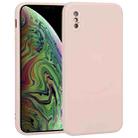 For iPhone XS Max Liquid Silicone Full Coverage Shockproof Magsafe Phone Case(Pink) - 1