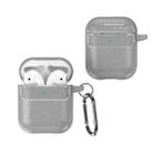 For AirPods 1 / 2 Carbon Fiber Texture Anti-fall Earphone Protective Case(Grey) - 1