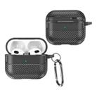 For AirPods 3 Carbon Fiber Texture Anti-fall Earphone Protective Case(Black) - 1