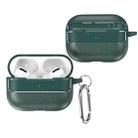 For AirPods Pro Carbon Fiber Texture Anti-fall Earphone Protective Case(Green) - 1