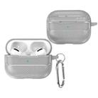 For AirPods Pro Carbon Fiber Texture Anti-fall Earphone Protective Case(Grey) - 1