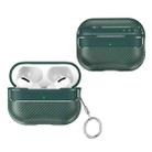 For AirPods Pro 2 Carbon Fiber Texture Anti-fall Earphone Protective Case(Green) - 1