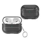 For AirPods Pro 2 Carbon Fiber Texture Anti-fall Earphone Protective Case(Black) - 1