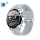 Ochstin 5HK3 Plus 1.36 inch Round Screen Bluetooth Smart Watch, Strap:Silicone(Silver) - 1