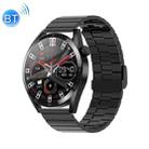 Ochstin 5HK3 Plus 1.36 inch Round Screen Bluetooth Smart Watch, Strap:Stainless Steel(Black) - 1