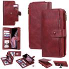 For Galaxy Note 9 Multifunctional Retro Detachable Magnetic Horizontal Flip Leather Case with Card Slots & Holder & Wallet & Photo Frame(Red) - 1