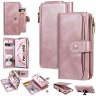 For Galaxy Note 10 Multifunctional Retro Detachable Magnetic Horizontal Flip Leather Case with Card Slots & Holder & Wallet & Photo Frame(Rose Gold) - 1