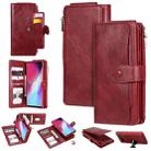 For Galaxy S10 5G Multifunctional Retro Detachable Magnetic Horizontal Flip Leather Case with Card Slots & Holder & Wallet & Photo Frame(Red) - 1