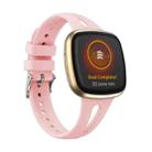 For Fitbit Versa 3 / 4 Water-drop Slim Silicone Watch Band, Size:S(Pink) - 1