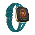 For Fitbit Versa 3 / 4 Water-drop Slim Silicone Watch Band, Size:S(Rock Cyan) - 1