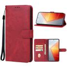 For vivo iQOO 11 Leather Phone Case(Red) - 1