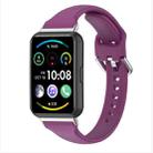 For Huawei Watch Fit 2 Small Waist Silicone Watch Band, Size:S(Dark Purple) - 1