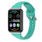 For Huawei Watch Fit 2 Small Waist Silicone Watch Band, Size:S(Tea Green) - 1