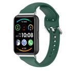 For Huawei Watch Fit 2 Small Waist Silicone Watch Band, Size:S(Green) - 1