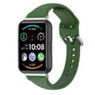 For Huawei Watch Fit 2 Small Waist Silicone Watch Band, Size:S(Army Green) - 1