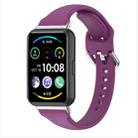 For Huawei Watch Fit 2 Small Waist Silicone Watch Band, Size:L(Dark Purple) - 1