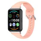For Huawei Watch Fit 2 Small Waist Silicone Watch Band, Size:L(Light Pink) - 1