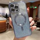 For iPhone 13 Pro Max Electroplating Magsafe Gradient Glitter Powder Phone Case(Sierra Blue) - 1