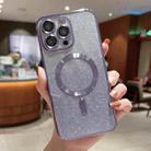 For iPhone 11 Electroplating Magsafe Gradient Glitter Powder Phone Case(Light Purple) - 1