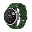 For Garmin Fenix 6S 20mm Quick Release Official Texture Wrist Strap Watchband with Plastic Button(Army Green) - 1