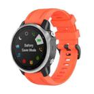 For Garmin Fenix 6S 20mm Quick Release Official Texture Wrist Strap Watchband with Plastic Button(Coral Red) - 1