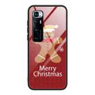 For Xiaomi Mi 10 Ultra Christmas Glass Phone Case(Brown Toy Bear) - 1