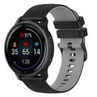 For Suunto 5 Peak Small Plaid Texture Two-color Silicone Watch Band(Black Grey) - 1