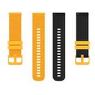 For Suunto 5 Peak Small Plaid Texture Two-color Silicone Watch Band(Yellow Black) - 2