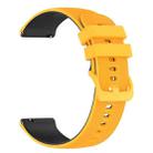 For Suunto 5 Peak Small Plaid Texture Two-color Silicone Watch Band(Yellow Black) - 3