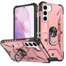 For Samsung Galaxy S22 5G Ring Holder Phone Case(Rose Gold) - 1