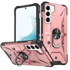 For Samsung Galaxy S22 Ultra 5G Ring Holder Phone Case(Rose Gold) - 1