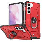 For Samsung Galaxy S21 5G Ring Holder Phone Case(Red) - 1