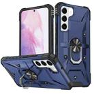 For Samsung Galaxy S21 5G Ring Holder Phone Case(Blue) - 1