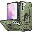For Samsung Galaxy S21 FE 5G Ring Holder Phone Case(Army Green) - 1