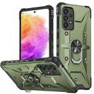 For Samsung Galaxy A52 4G / 5G Ring Holder Phone Case(Army Green) - 1