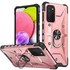 For Samsung Galaxy A03s 165.8mm US Ring Holder Phone Case(Rose Gold) - 1