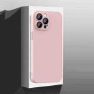 For iPhone 14 All-Inclusive Frosted PC Phone Case with Lens Film(Pink) - 1