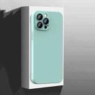 For iPhone 14 Plus All-Inclusive Frosted PC Phone Case with Lens Film(Light Green) - 1