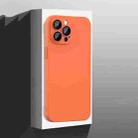 For iPhone 14 Pro Max All-Inclusive Frosted PC Phone Case with Lens Film(Orange) - 1